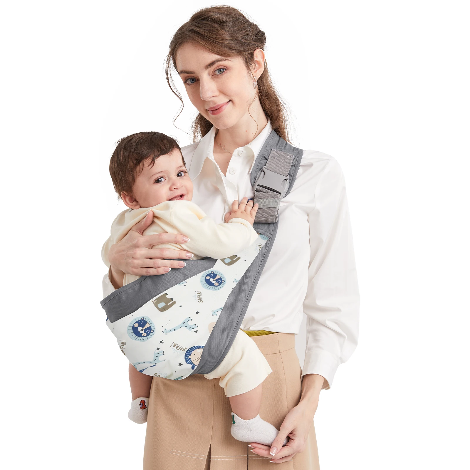 Adjustable Baby Sling Carrier with Shoulder Straps