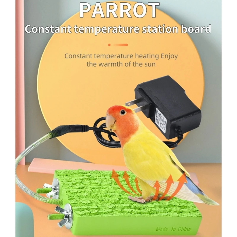 

Bird Perch Heated Thermo Stand Resistant Platform for Small Parrot