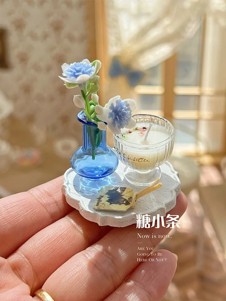 1:6 and 1:12 Doll House Furniture Accessories Mini Model Aromatherapy Candle Vase Bjd Ob11 Gsc Blyth Lol Miniatures Decoration