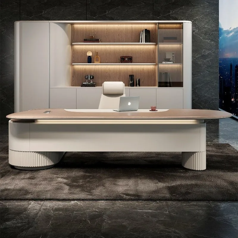 CEO Desk,Boss Table,Elegant Stylish Executive , A Modern Luxurious Office Desk In A New Chinese Style, Perfect For Company Offic
