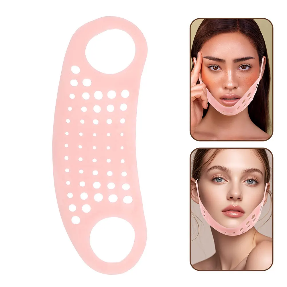 

2pcs Silicone Facial Tightening Chin Belts Face Lifting Hammock Ear Hanging Mask Muscle Tightener V-Shaped Jaw Sculpting Tool