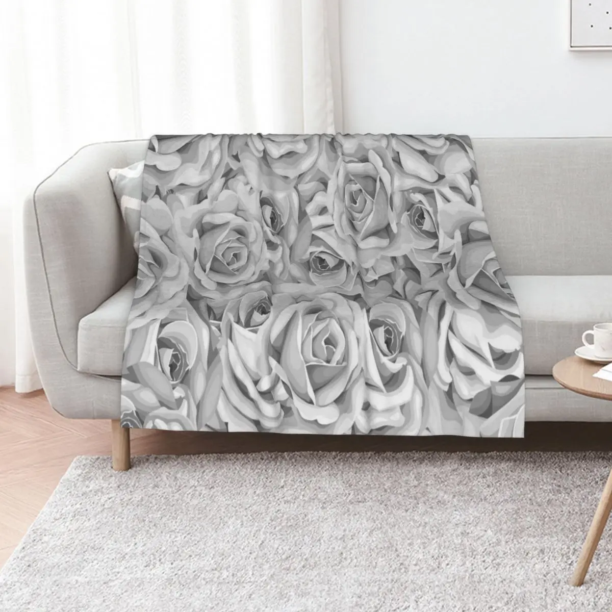 A million rose yellow and gray color of the year 2021 Throw Blanket Tourist Decorative Beds Beach Picnic Blankets