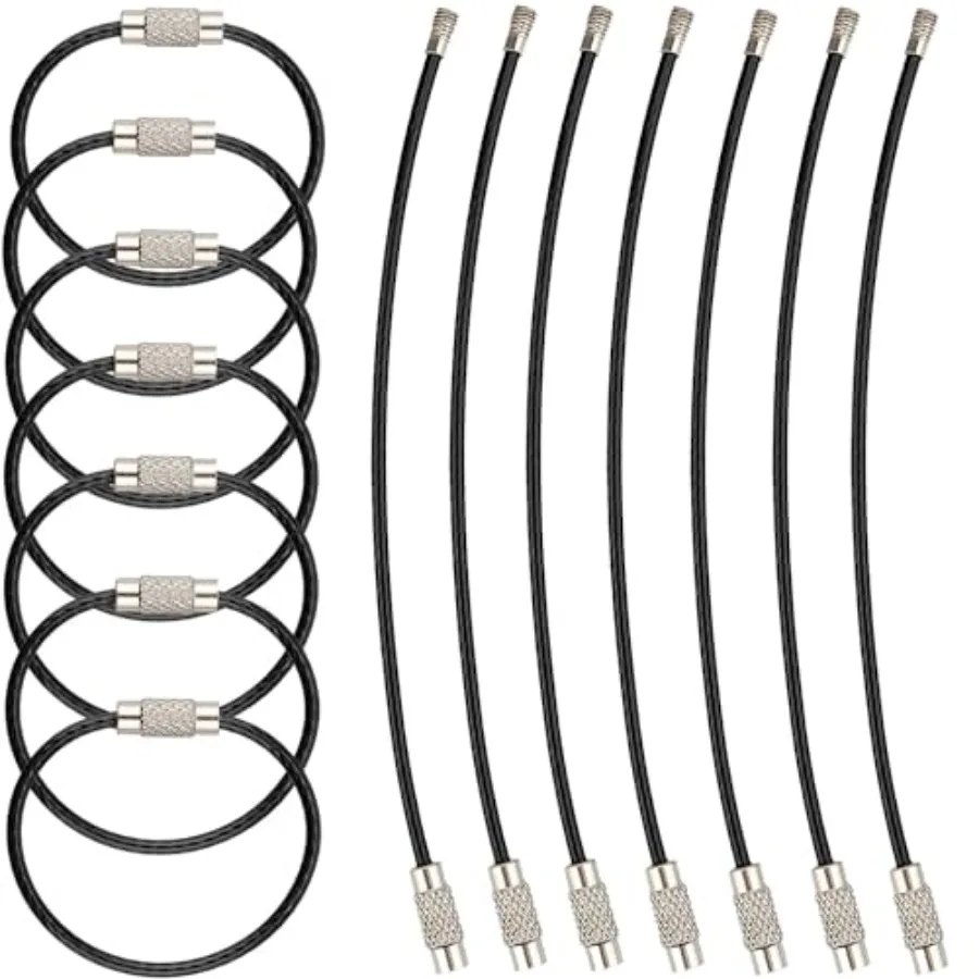 Stainless Steel Luggage Tag Key Ring Loops