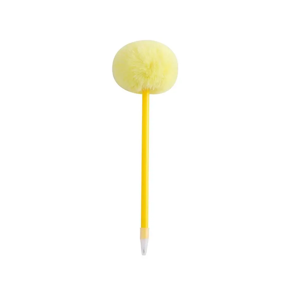 

0.5mm Black Ink Gel Pen With Plush Ball Round/Heart Shaped Ball Neutral Pen Painting Supplies Signing Pen Stationery