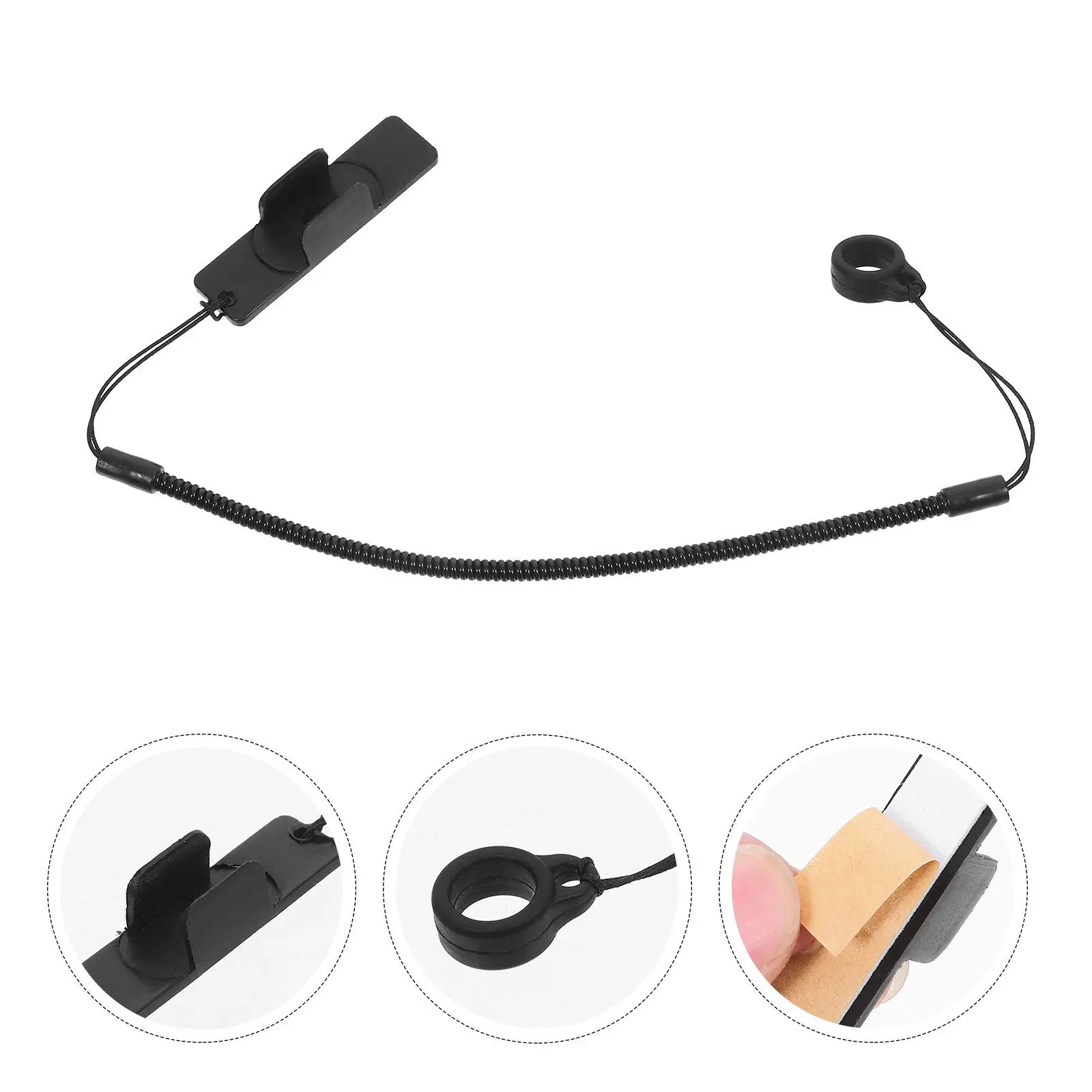 

2Pcs Black Elastic Touch Pen Tethers Retractable Spring Anti-Lose Tablet Stylus Straps for Touchscreen Drawing Pencil