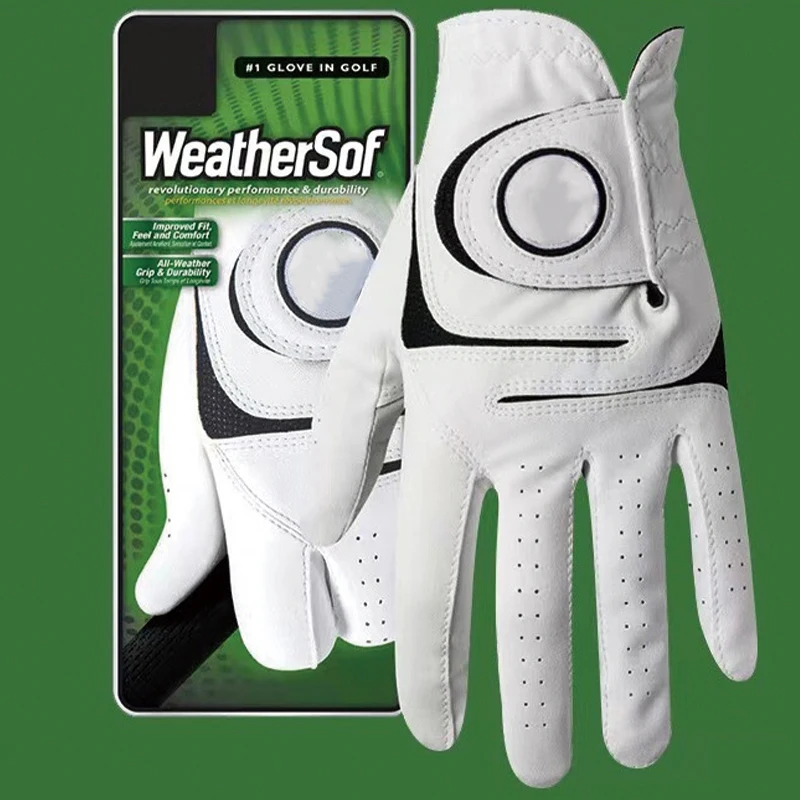 

Golf Glove PU Leather Sheepskin Breathable Comfortable Left Right Hand For Golfers Replaceable Women Men Outdoor Golf Equipment