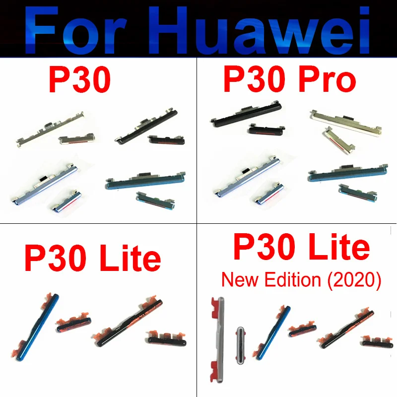 Power Volume Button For Huawei P30 P30 Pro P30 Lite On OFF Power Volume Audio Control Side Buttons Up Down Mini Keys Repair Part