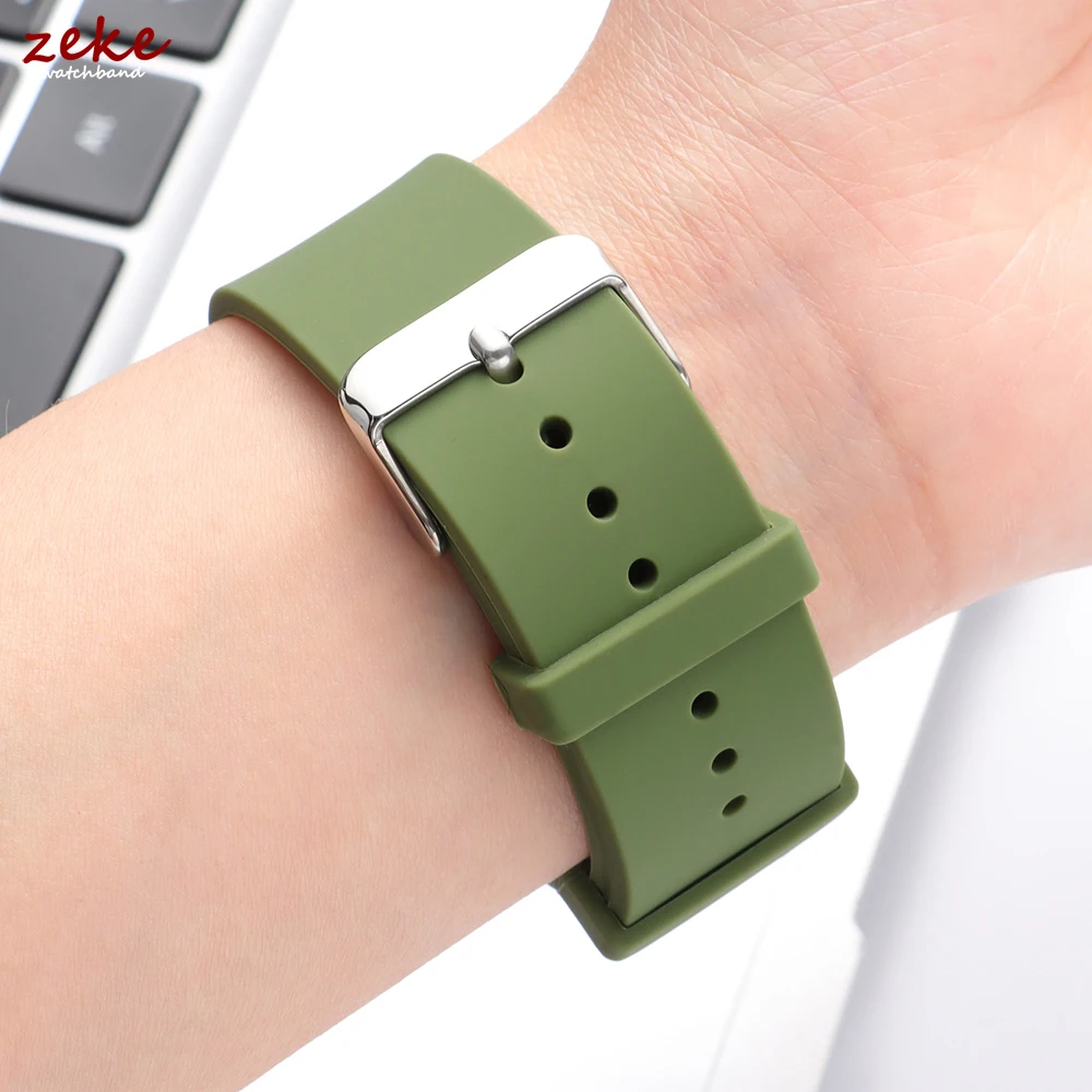 14/16/18/20/22mm Universal Silicone Watch Straps Quick Release Soft Sports Rubber Watch Band for Huawei for Samsung for Amazfit view 4