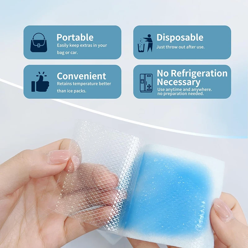 4/10/20/40/100-piece ice pack set - summer cooling patches outdoor professional ice patches, skin care and refreshing care tool