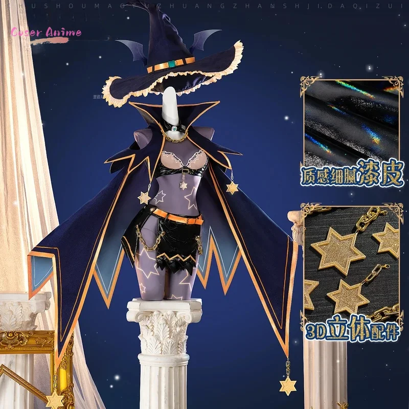 

Новый костюм для косплея Kyouno Natsumi на Хэллоуин, Рождество, комикс, ведьма, женское платье, размер S-XL, игра, дата вживую, большая шляпа