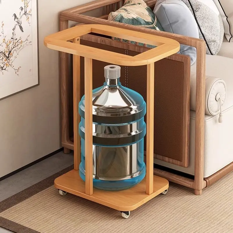 Mobile small coffee table, side cabinet, tea making table, home tea cart, rack, kettle, integrated office bar