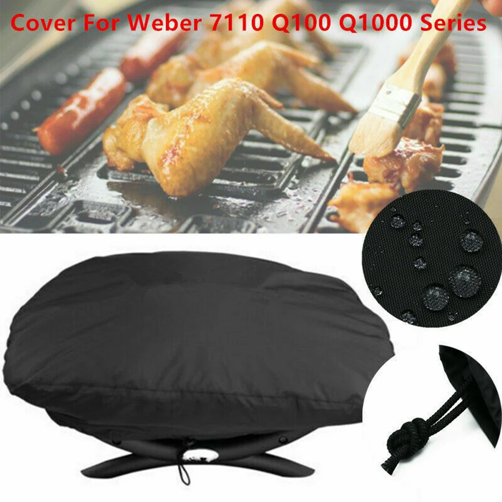 

Polyester Anti Dust Windproof Waterproof UV Resistant Outdoor BBQ Stove Portable Accessories Grill Cover For Weber 7110 Q1000