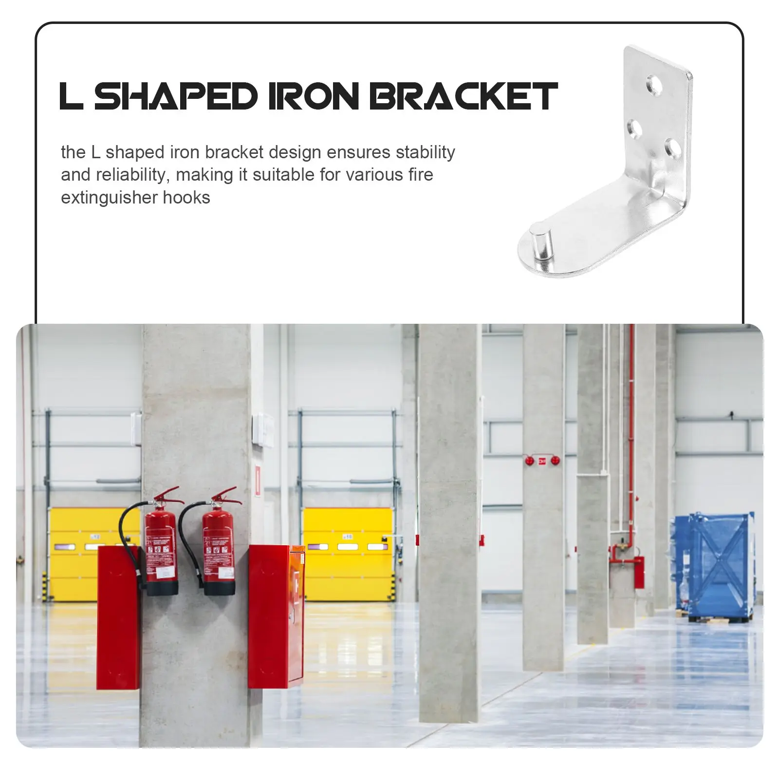 10 Pcs Extinguisher Hook Adjustable Metal Mount L Bracket Compact Design Fire Extinguisher Mount Rack Holder