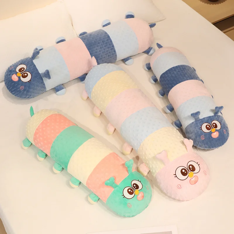 

Довольно красочные длинные плюшевые игрушки-гусеницы, мягкие и уютные большие размеры, подушка с мультяшными насекомыми, съемная подушка для сна, хороший подарок