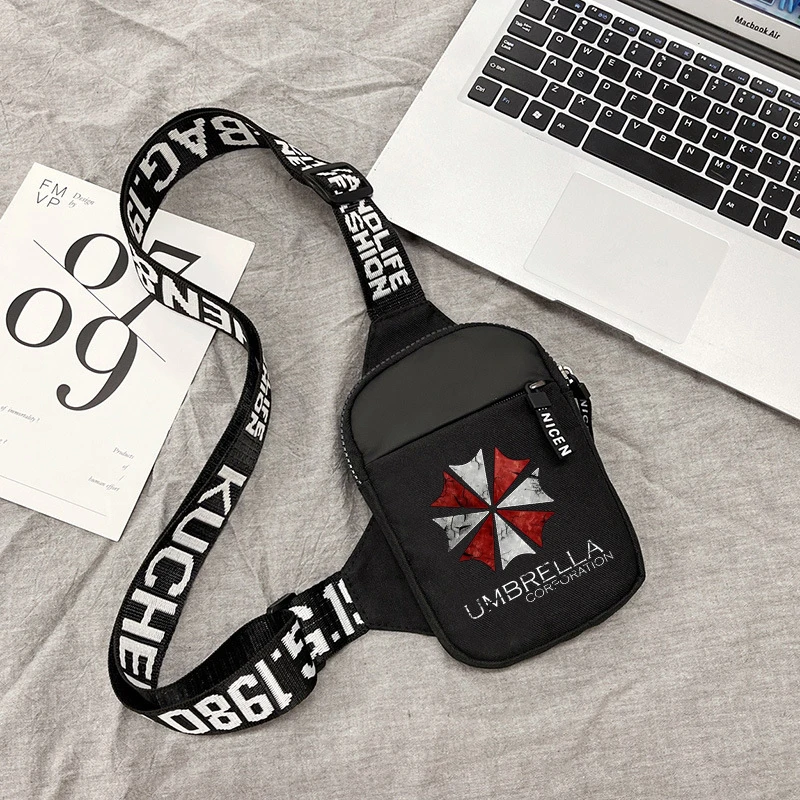 Resident Evil Sports Chest Bag Men Small Mobile Phone Anime Messenger Bags women Waist Bags Multi-Function Carry-on Bag Gift view 3