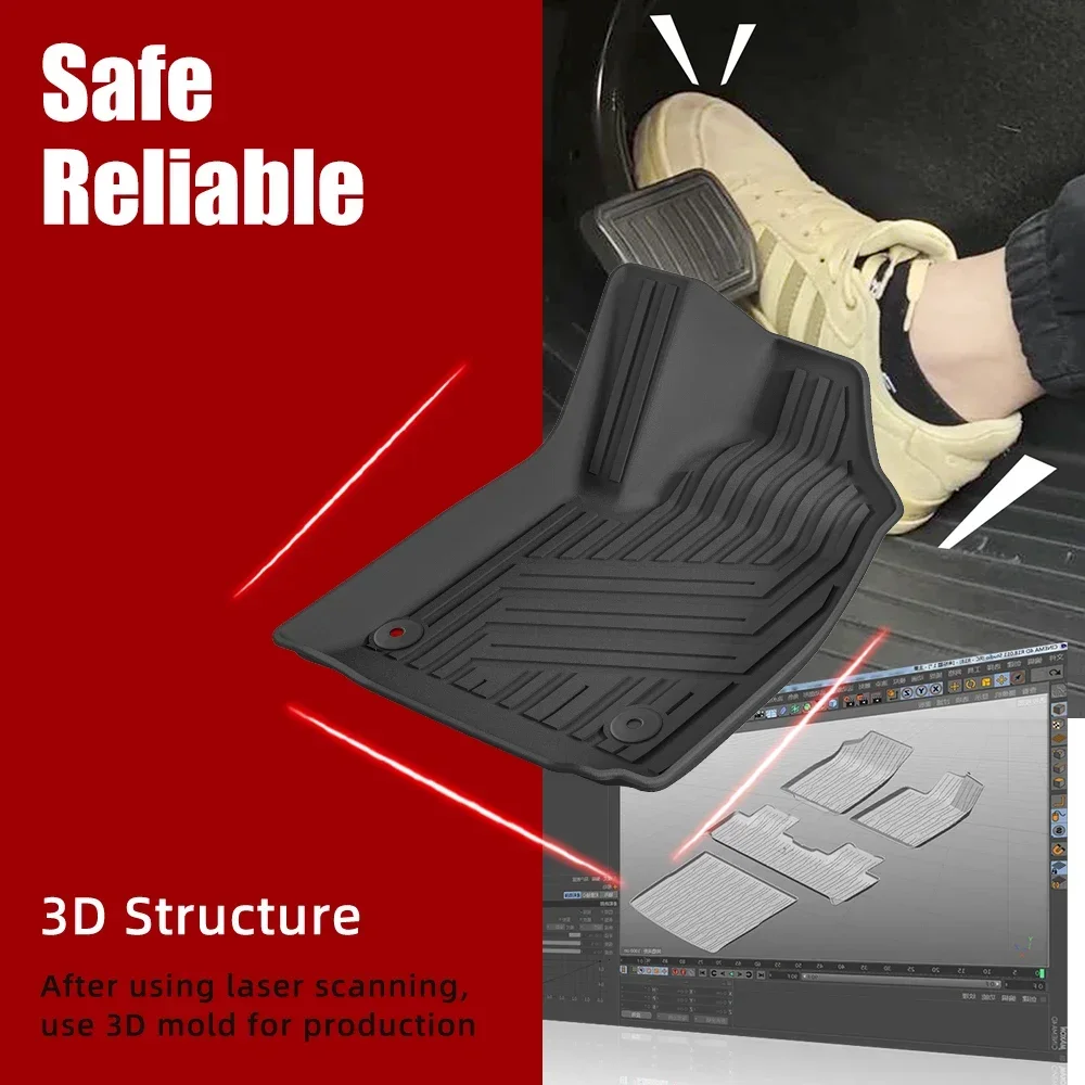 

Car Floor Mat RHD EV For AVATR 11 2023-2025 TPE Waterproof Car Mat