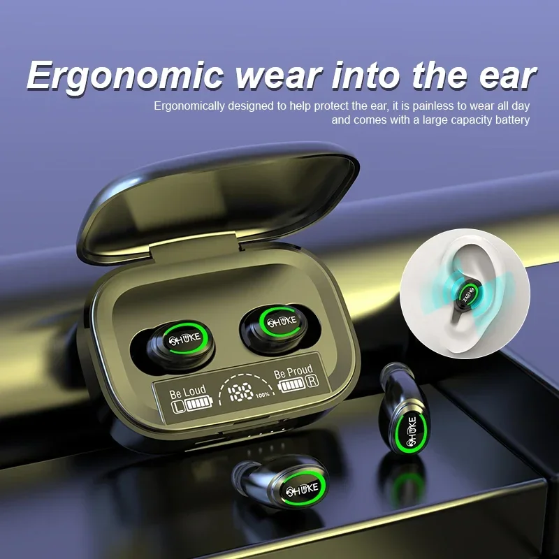 

Waterproof Headsets HiFi Music Earphones 10 Hours Play time TWS Wireless Bluetooth Headphones Noise Reduction Earbuds With Mic