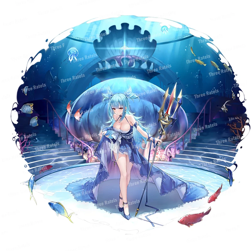 ثلاثة راتلز QCYX6 Azur Lane رائعة أنيمي فتاة شخصية ملصقات جدار سيارة الشارات مقاوم للماء ذاتية اللصق