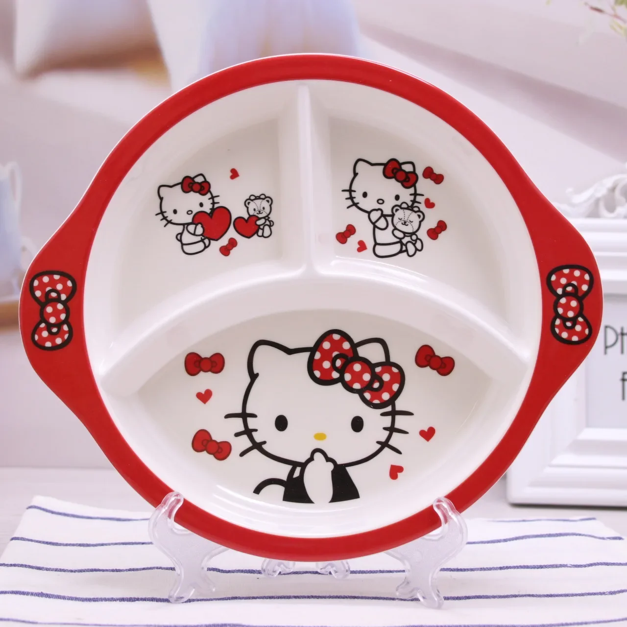 لوحة مقصورة كاواي سانريو هالو كيتي ماي ميلودي، أدوات مائدة كرتونية لطيفة، عشاء الإفطار، طبق غربي، هدايا للفتيات #6
