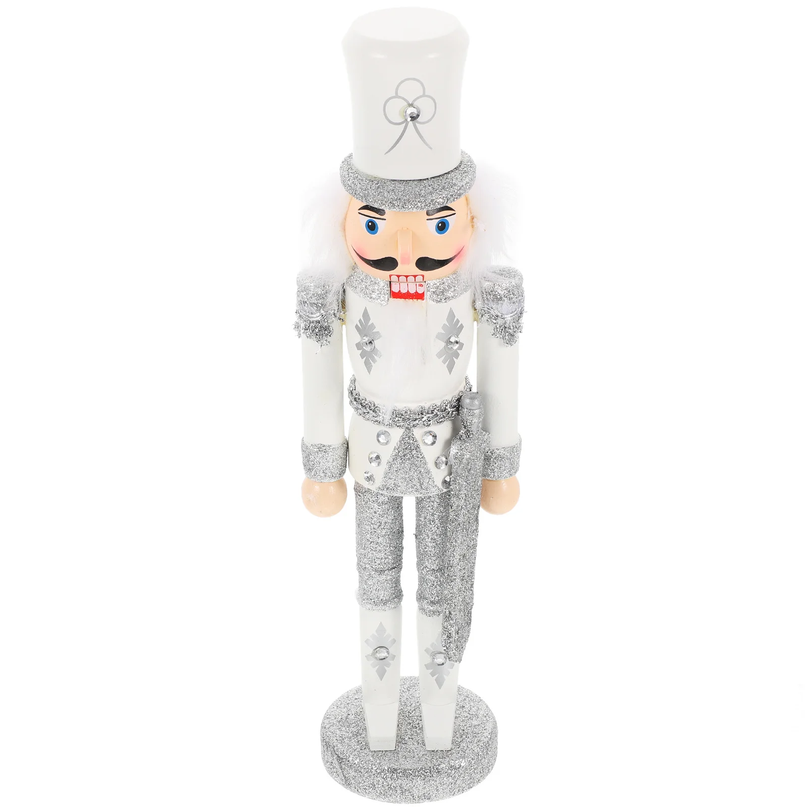 

Xmas Nutcracker Wooden Figure Decor for Desktop Window Table Festive Christmas Decoration Craft Home Party Centerpiece Wood