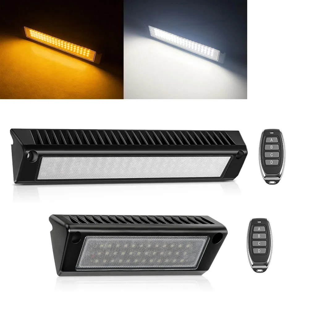 9inch/13inch LED RV Exterior Porch Light with Remote Waterproof 12-24V Fixture Aluminum Base led Scene Lighting for RV Trailer