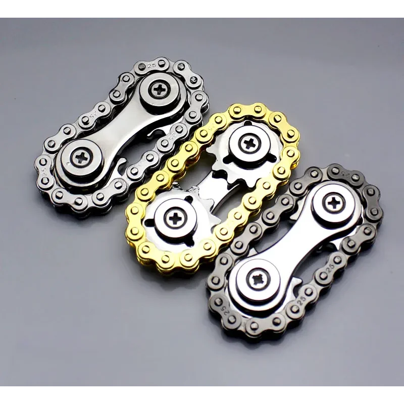 New Sprockets Flywheel Fingertip Gyro Fidget Spinner Antistress Anxiety Metal Bike Chain EDC Spinner Fidget Toy Adult Kids Gifts