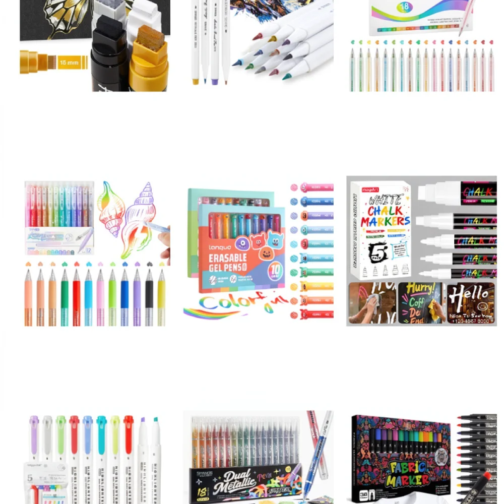 Office School Supplies Dry Erase Markers Set Erasable Colorful Pens For Drawing Board Writing Quick Dry Ink Tool