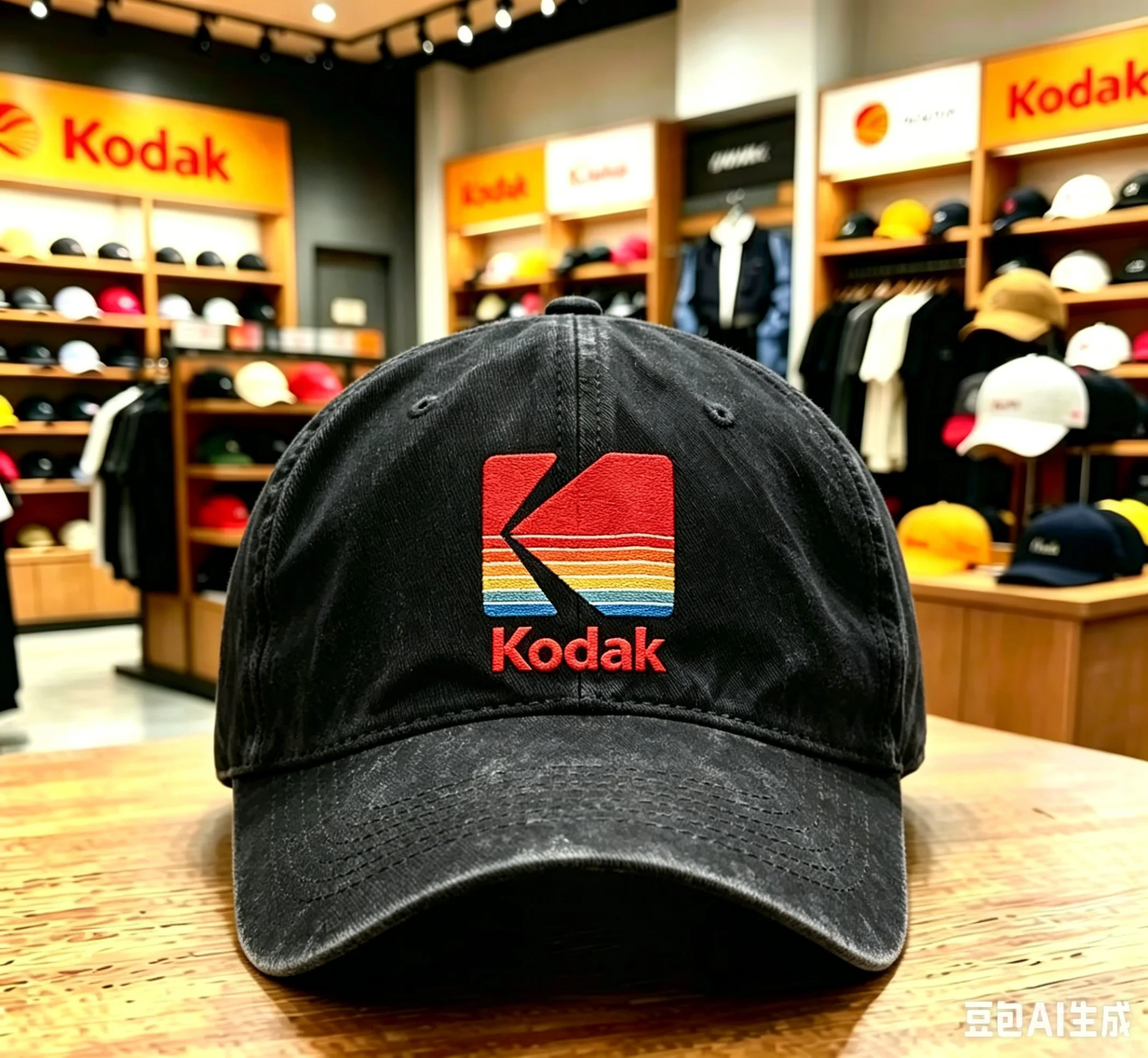 Czapka baseballowa Kodak Seoul 2026 w stylu koreańskim, modna, codzienna, z efektem sprania