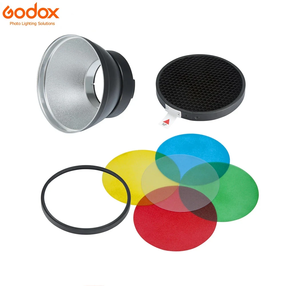 Godox AD-R14 Standard Reflector with Honeycomb and 5 Color Filters Holder for AD300Pro Outdoor Flash Light Speedlite