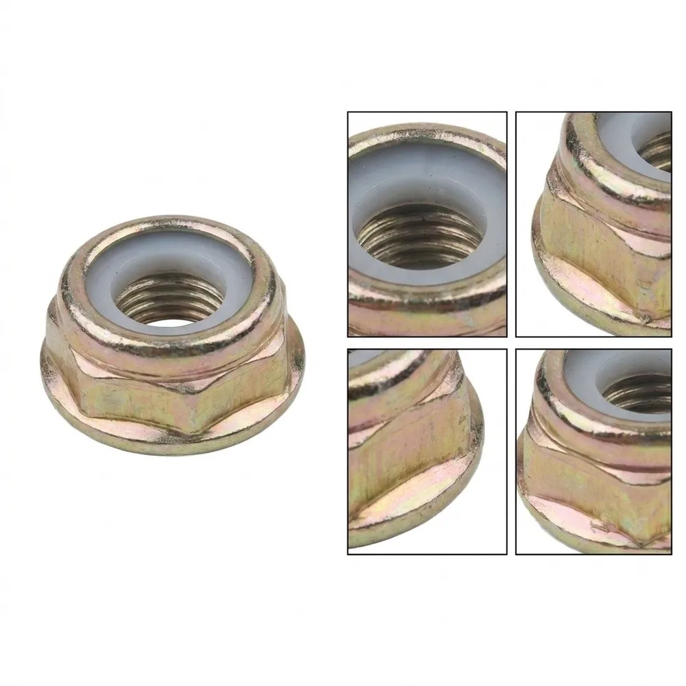 40pcs Brass Left Hand Thread Nut M10x1.25 Reverse Replacement For String Trimmer Working Head for Lawn Mower Accessories