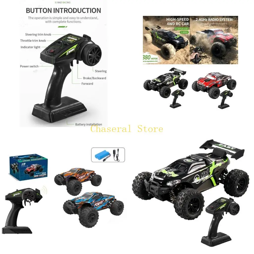 

E7CE масштаб 1/18, беспроводное управление скоростью автомобиля для детей, трагги с дистанционным управлением, модель игрушка с