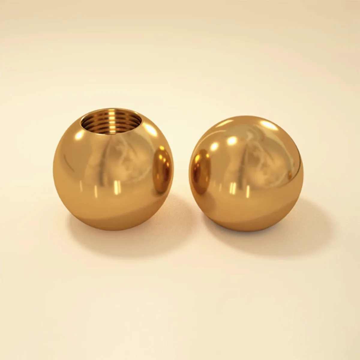 

M6M8M10M12 Pure Brass Internal Thread Spherical Nut Bald Head Plug Decorative Screw Cap Lighting Fixture Accessories