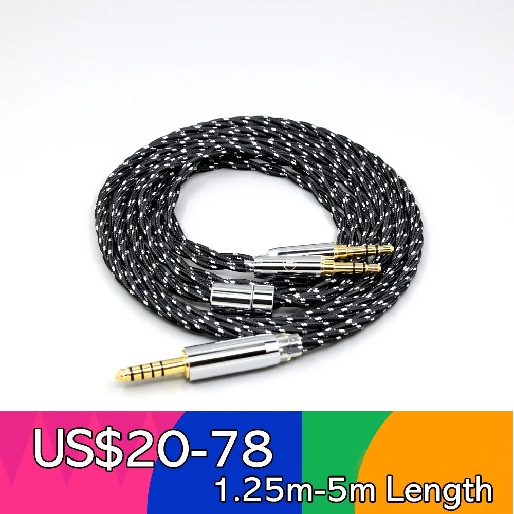 

OCC Mixed OFC Twisting Nylon Earphone Cable For Onkyo A800 Philips Fidelio X3 Kennerton Jord Headphone LN008704