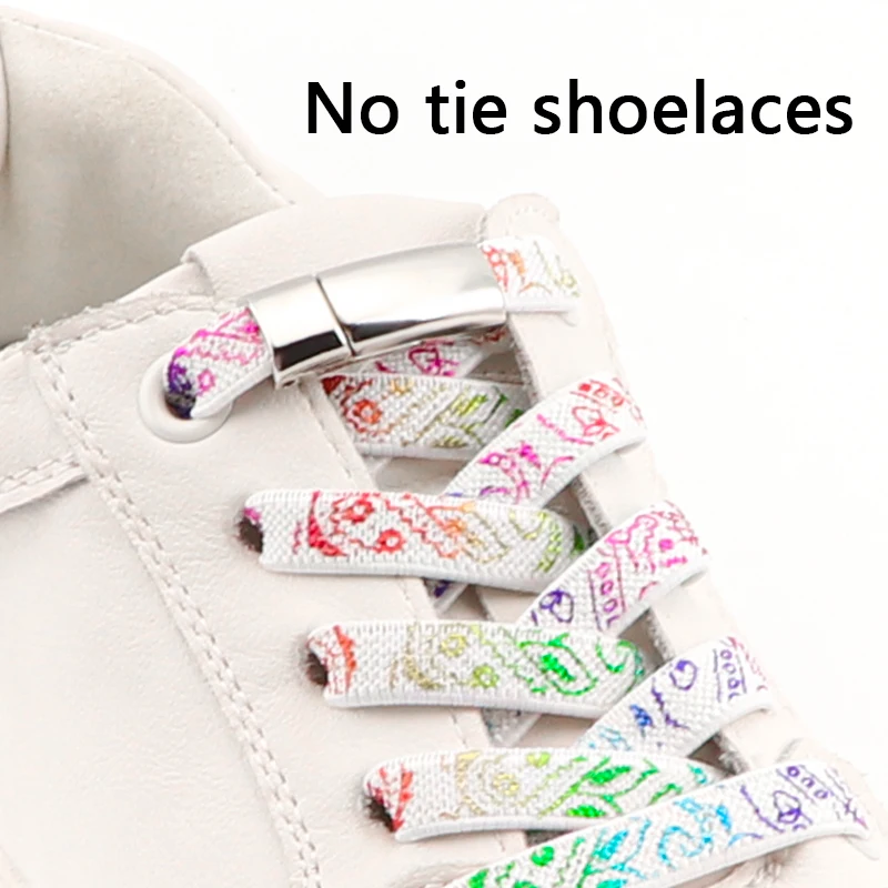 1 Paar flache Schnürsenkel mit magnetischem Metallverschluss, elastische Schnürsenkel, präzise Farbkombination, bequeme Schnürsenkel für Sneaker. – Detail 1