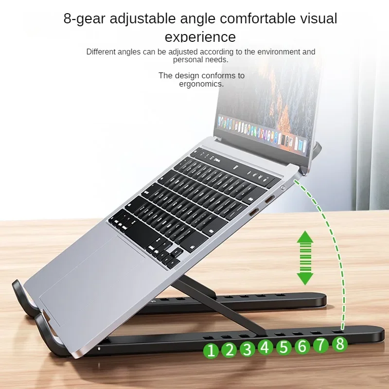 Aluminum Alloy Laptop Holder Stand Adjustable Foldable Portable for Notebook Computer Bracket Lifting Cooling Holder Non-slip