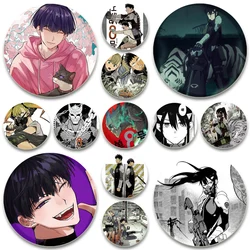 Anime Button Pins Kaiju No. 8 Cartoon Badge 32/44/58mm Round Creative Brooches for Backpack Jewelry Accessories Handmade Gifts