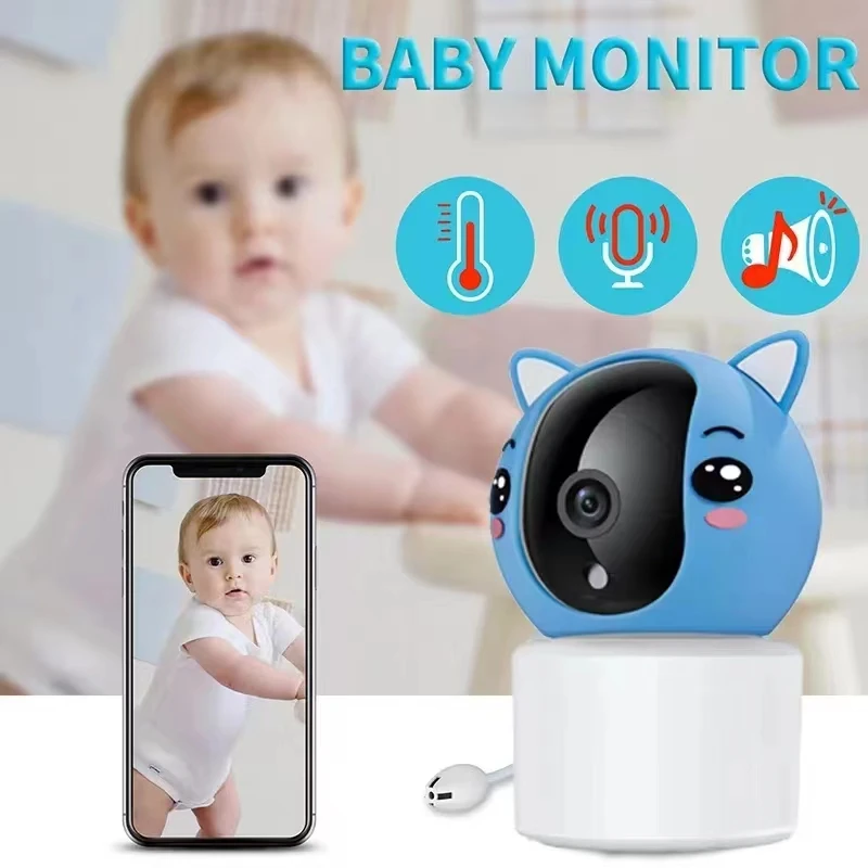 2MP 1080P Tuya APP Wireless WIFI PTZ IP Camera Crying Temperature Monitoring Lullaby Baby Camera Intercom Babysistter Nanny Cam