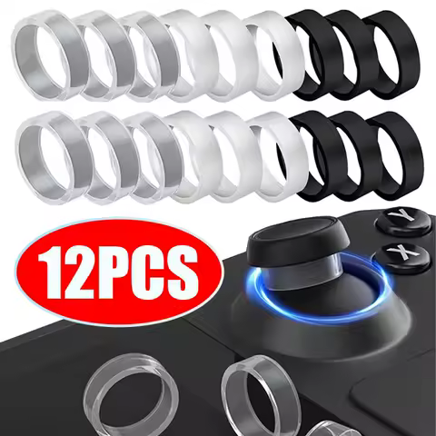 12-1PCS for Steam Deck Game Joystick Rocker Protector Rings Silicone Elastic Covers Invisible Elastic Joystick Protective Rings
