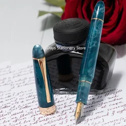 Kaigelu 356 Torpedo Fountain Pen Long Knife Nib Hand Grinding Nib Writing Ink Acrylic Resin Pen For Office Business School Gift