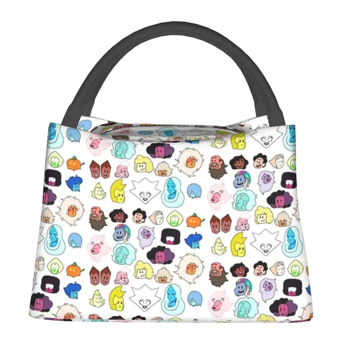 Steven Universe Hoofden Lunch Tassen Geïsoleerde Bento Box Draagbare Lunch Draagtas Picknick Tassen Koeler Thermische Tas Voor Vrouw Kinderen Werk