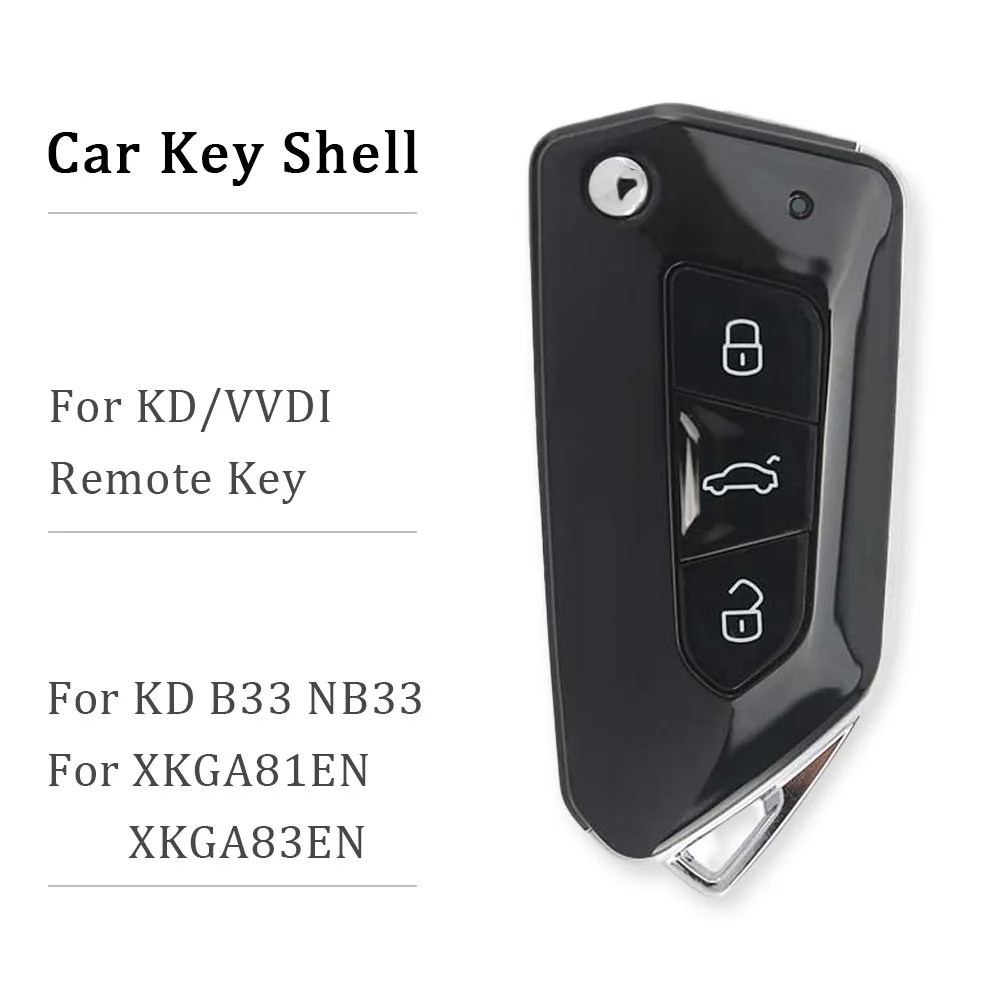 10/20/30 Pcs Flip Remote Key Fob 3 Buttons Key Shell Replacement Case with Black Button Golf 8 Style For Keydiy KD B33