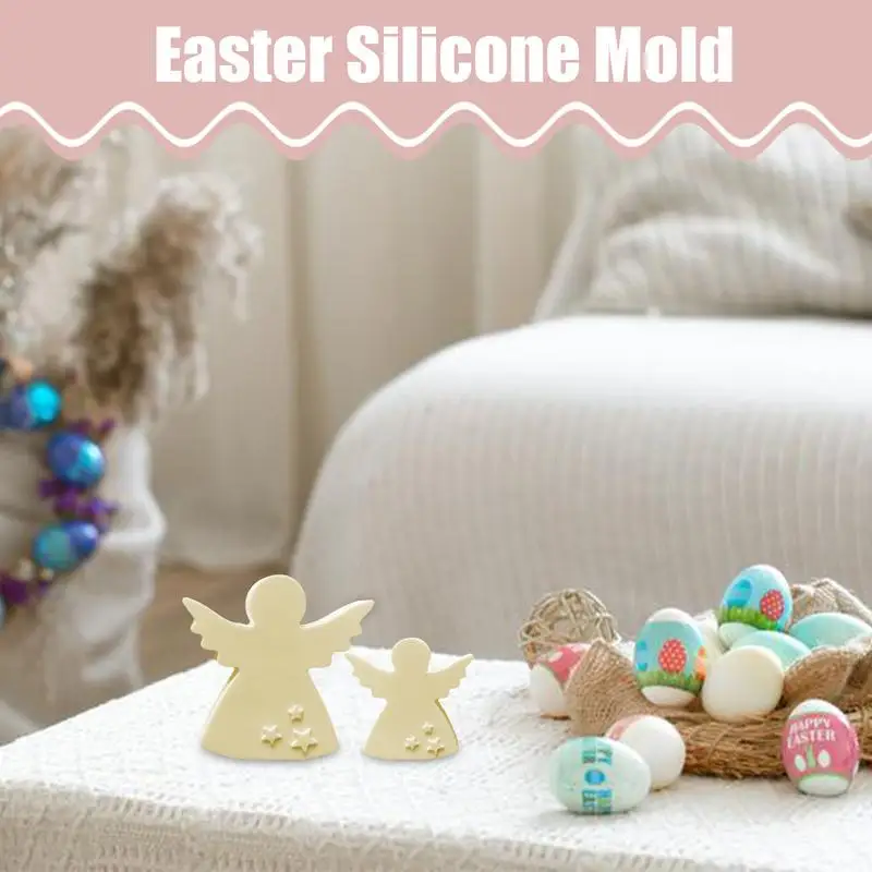 Angel Silicone Mold Adorable Angel Mold For Easter Cute Angel Shape Molds Aroma Plaster Mold Resin Casting Mold Home Decor