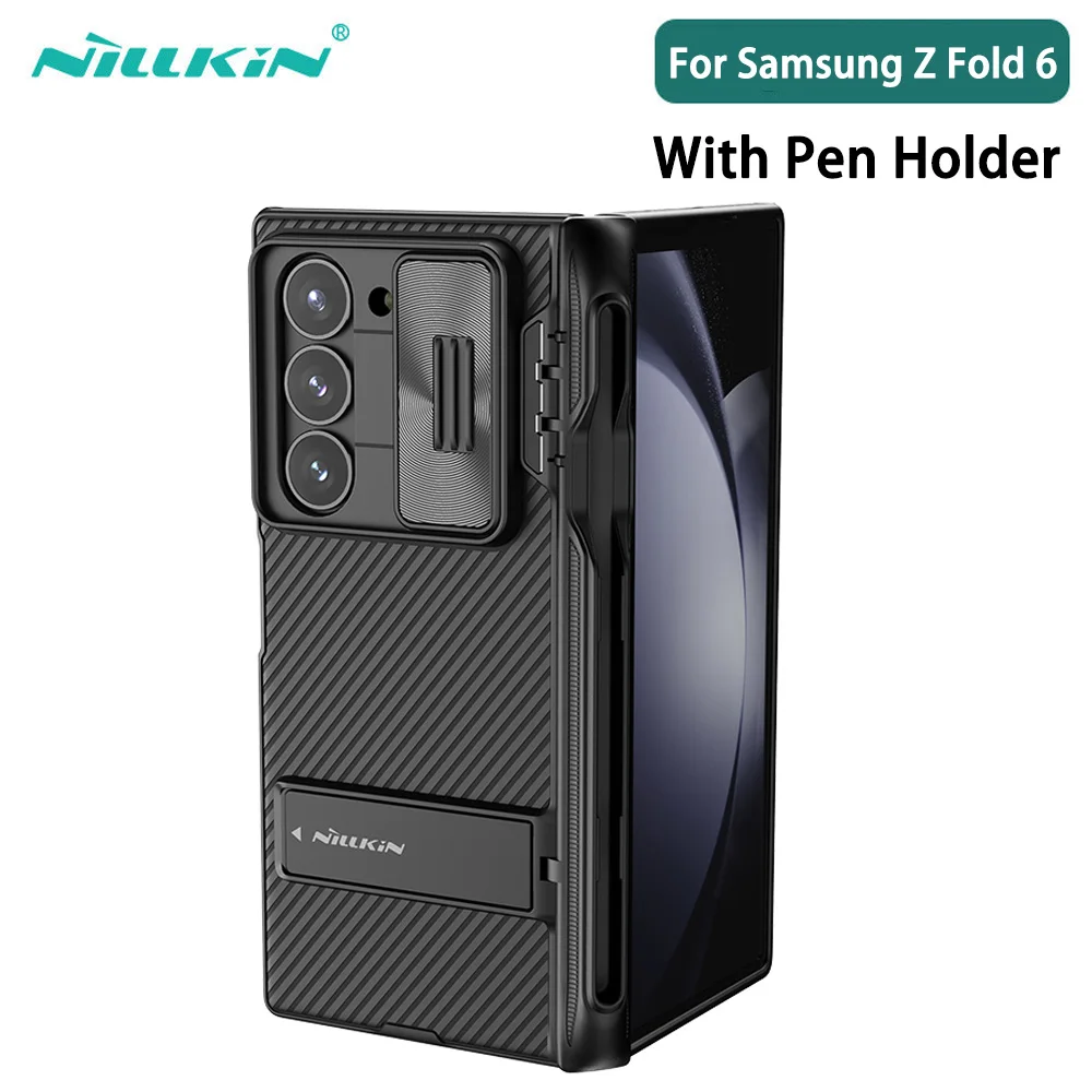 For Samsung Z Fold 6 Case with Pen Holder Nillkin CamShield Pro Camera Protection Cover for Samsung Galaxy Z Fold 6 5G Case