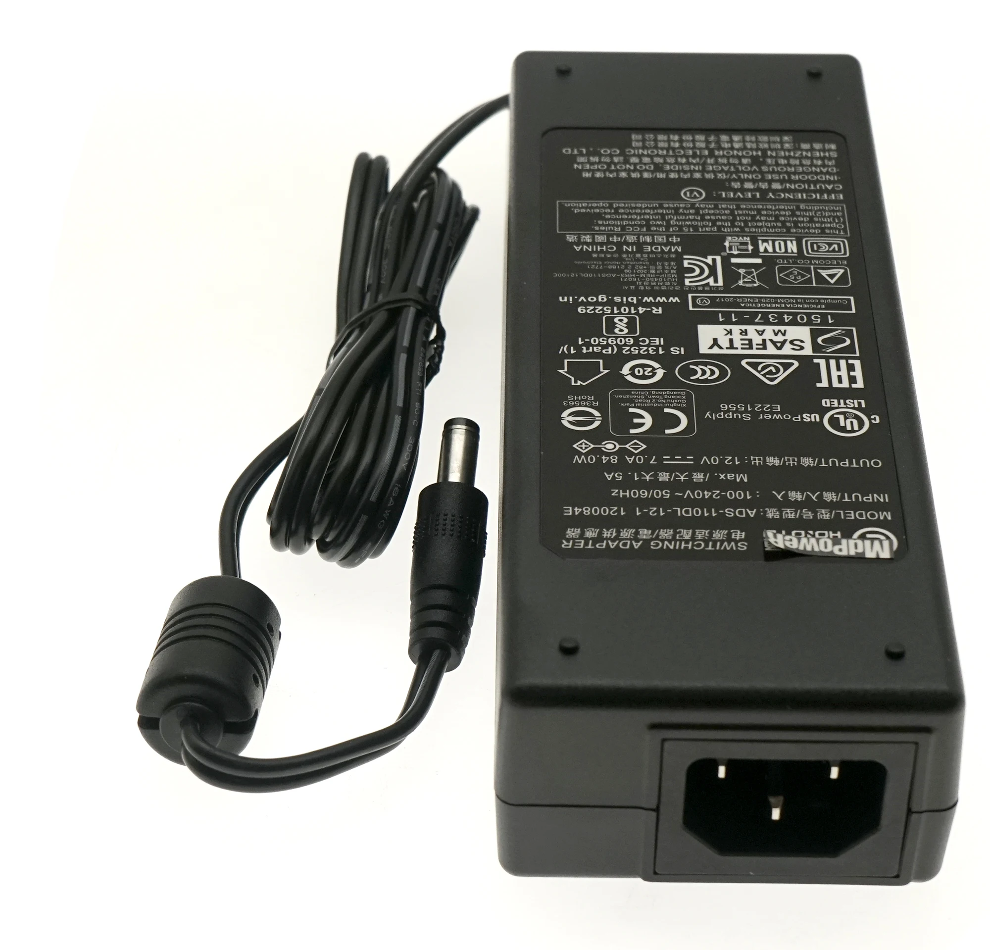 HONOTO Switching Adapter AC Charger ADS-110DL-12-1 120084E 12V 7A 84W  5.5x2.5mm For LaCie Power Supply