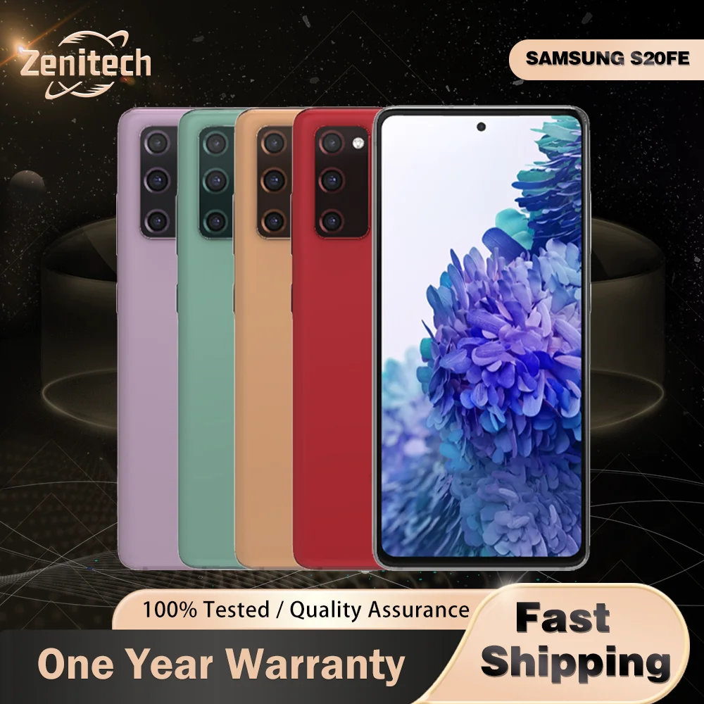 هاتف سامسونج جالاكسي S20FE G781U1 5G الأصلي 6.5 بوصة 6 جيجابايت رام 128 جيجابايت روم 12 ميجابكسل + 8 ميجابكسل + 32 ميجابكسل سنابدراجون 865 ثماني النواة