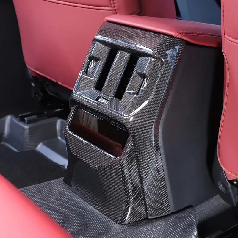 For BMW X3 G45 2025+ Carbon Fiber Car Rear Air Conditioning Vent Panel Trim Cover sticker Car Interior Modification Accessories