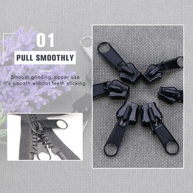 Kit Perbaikan Ritsleting Universal Kit Perbaikan Ritsleting Universal Pengganti Ritsleting Slider Mudah Dipakai Rusak