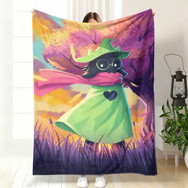 Hot Deltarune Blanket Fleece Summer Air Conditioning Video Game Multifunction Ultra-Soft Throw Blankets for Bed Couch Rug Piece view 6
