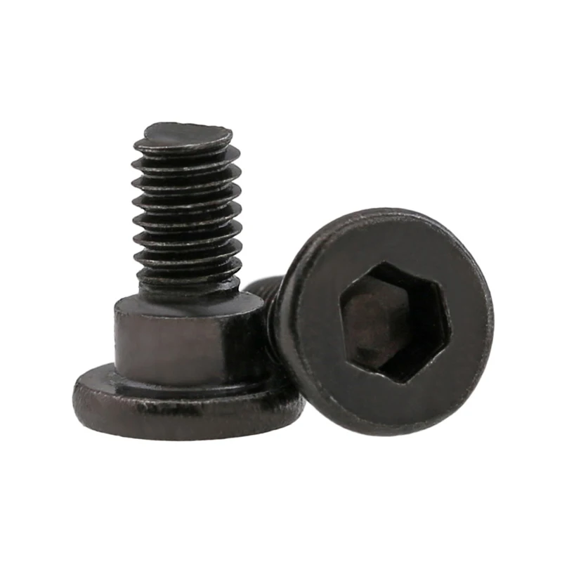 Parafuso sextavado de aço carbono preto, parafusos de ombro allen, hardware de ferramentas hexagonais m2.5 m3 grau 12.9