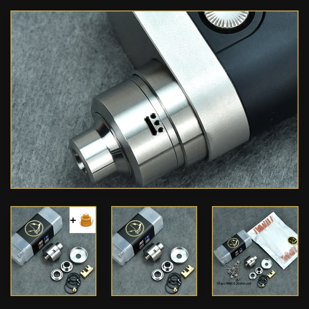 Wolfcoolvape Nisshoku RDA Atomizer for MTL - 22MM Dual/Singe Coil Tank for Vaping